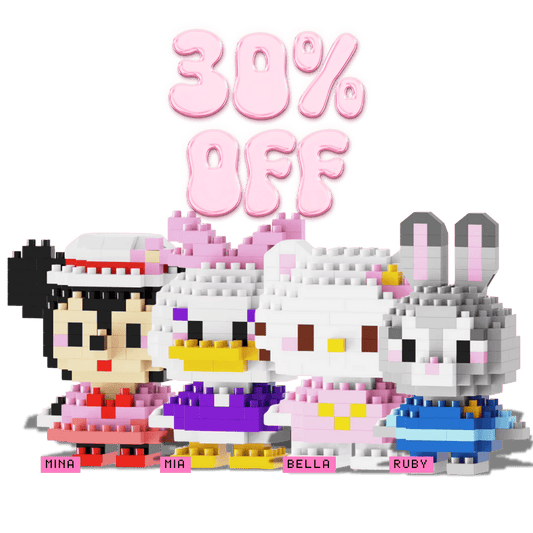 Girls Combo – Special Pack – Pay for 3 Bricks – 30% off - Paw Bricks - Mini Building Blocks