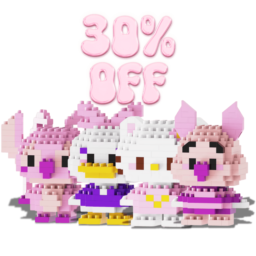 Pink Combo – Special Pack – Pay for 3 Bricks – 30% off - Paw Bricks - Mini Building Blocks