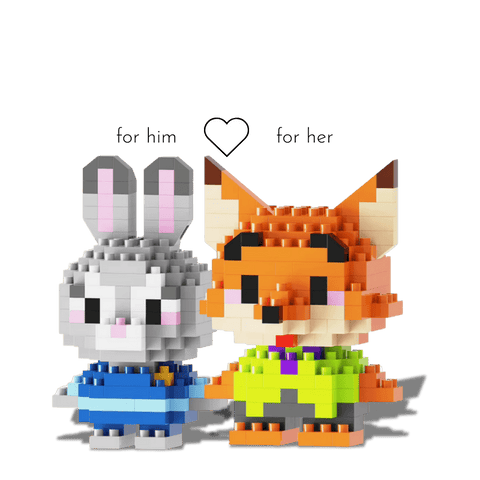 Ruby & Felix Couple Bricks Set - PawBricks